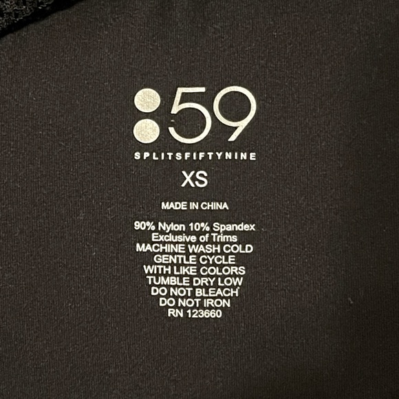 Splits59 Black Sexy Cut Out Mesh Long Sleeve Athletic Gym Running Top Size XS - Picture 11 of 11